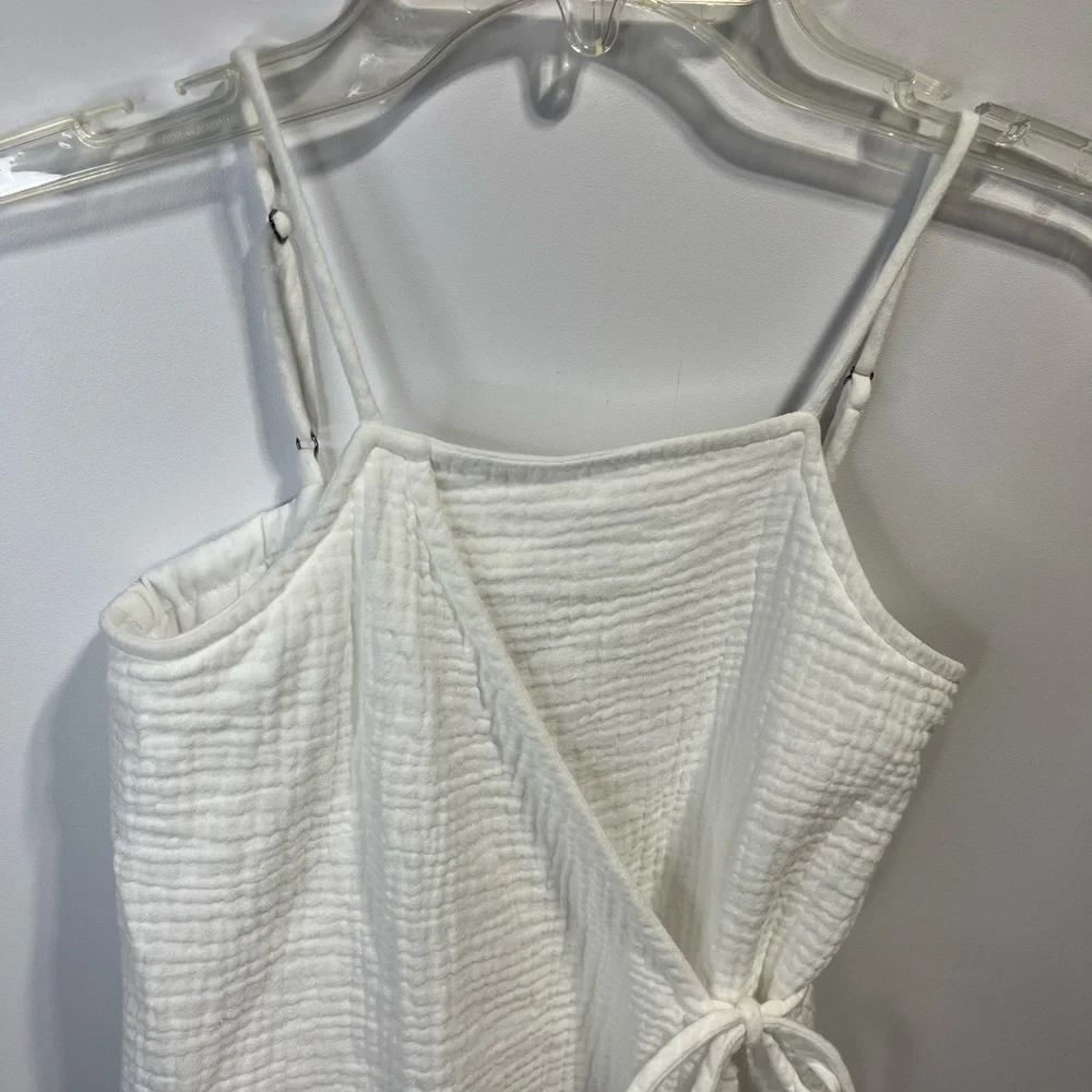 Copper Key White Wrap-Style Gauze Muslin Cotton Cami Dress Girls Size 6